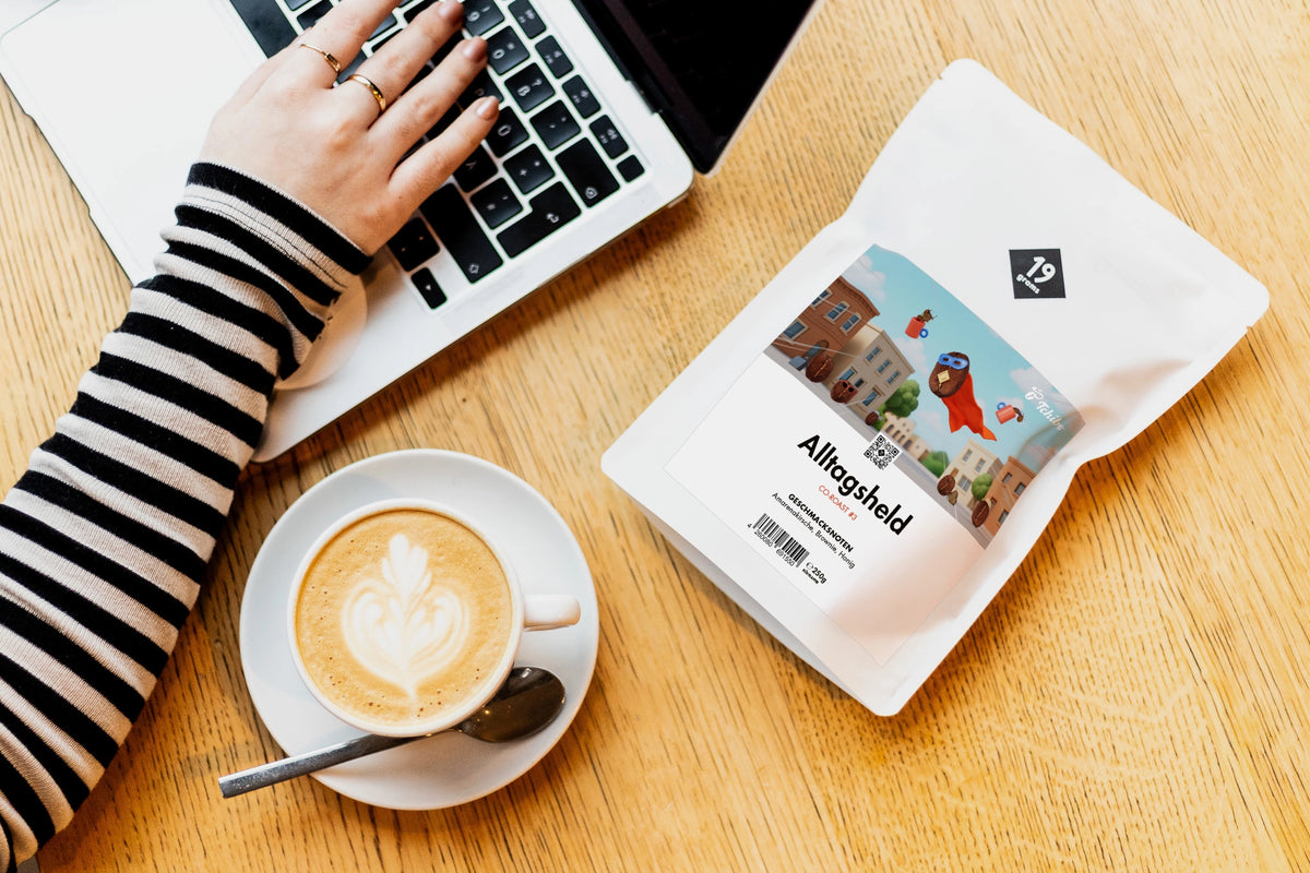 19grams Alltagsheld Espresso-Röstung – Produktbild Specialty Coffee Verpackung