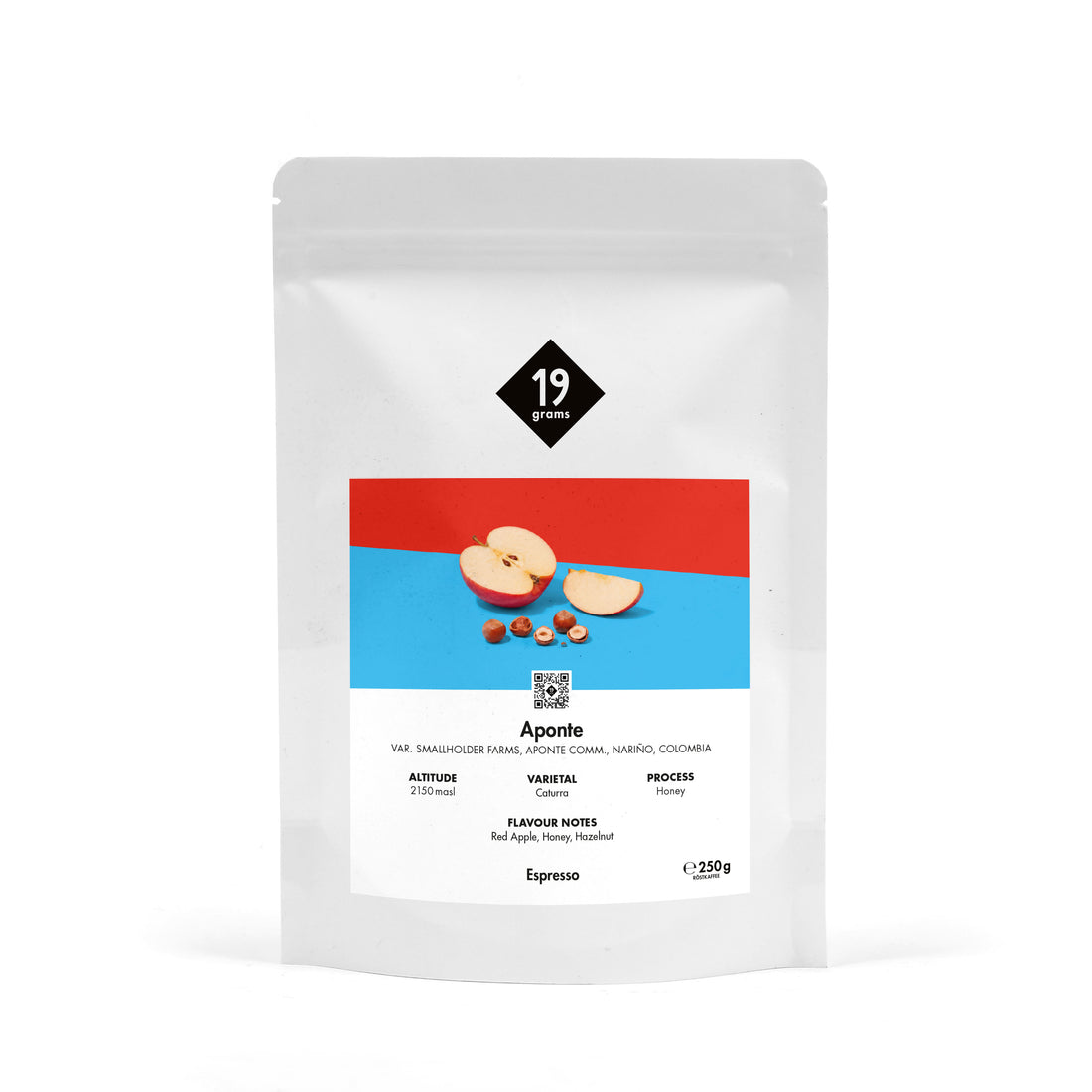 19grams Aponte Espresso Kaffeebohnen 250g - Specialty Coffee aus Kolumbien, hochwertig geröstet von 19grims.com Roasters Berlin