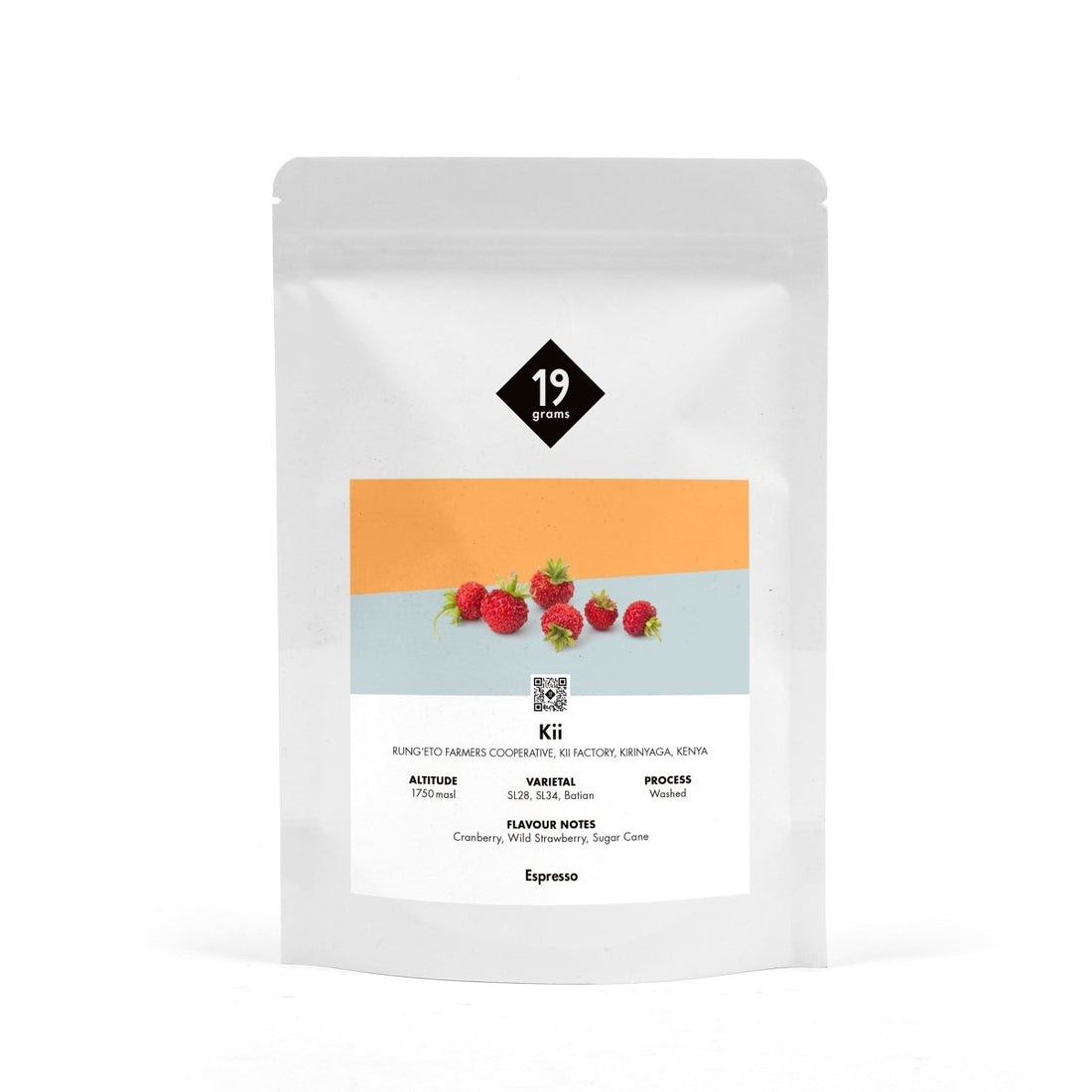 19grams Kii Espresso aus Kenia 250g Kaffeebeutel – Specialty Coffee aus der Rungeto Kii Cooperative, geröstet von 19grims.com Roasters Berlin