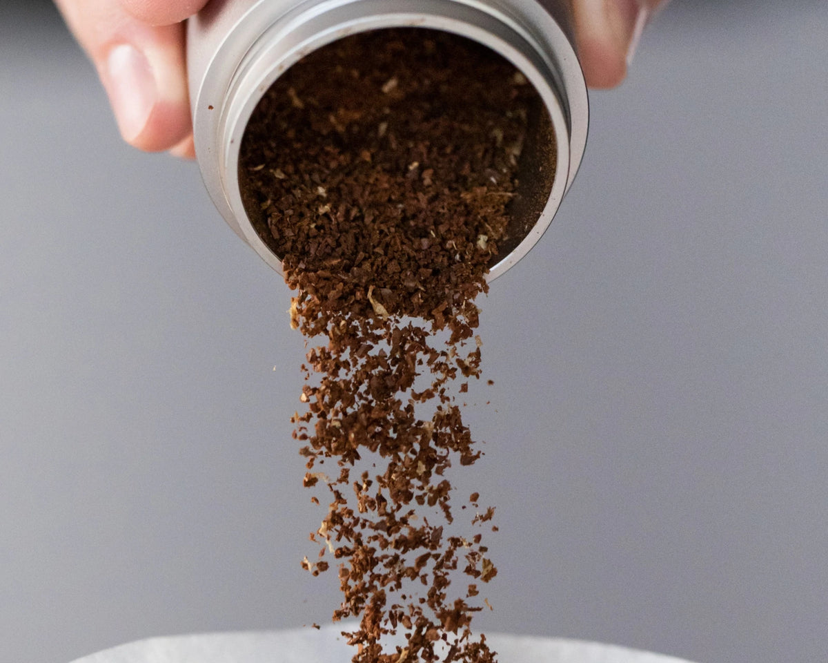19grims.com grinds poured into a v60