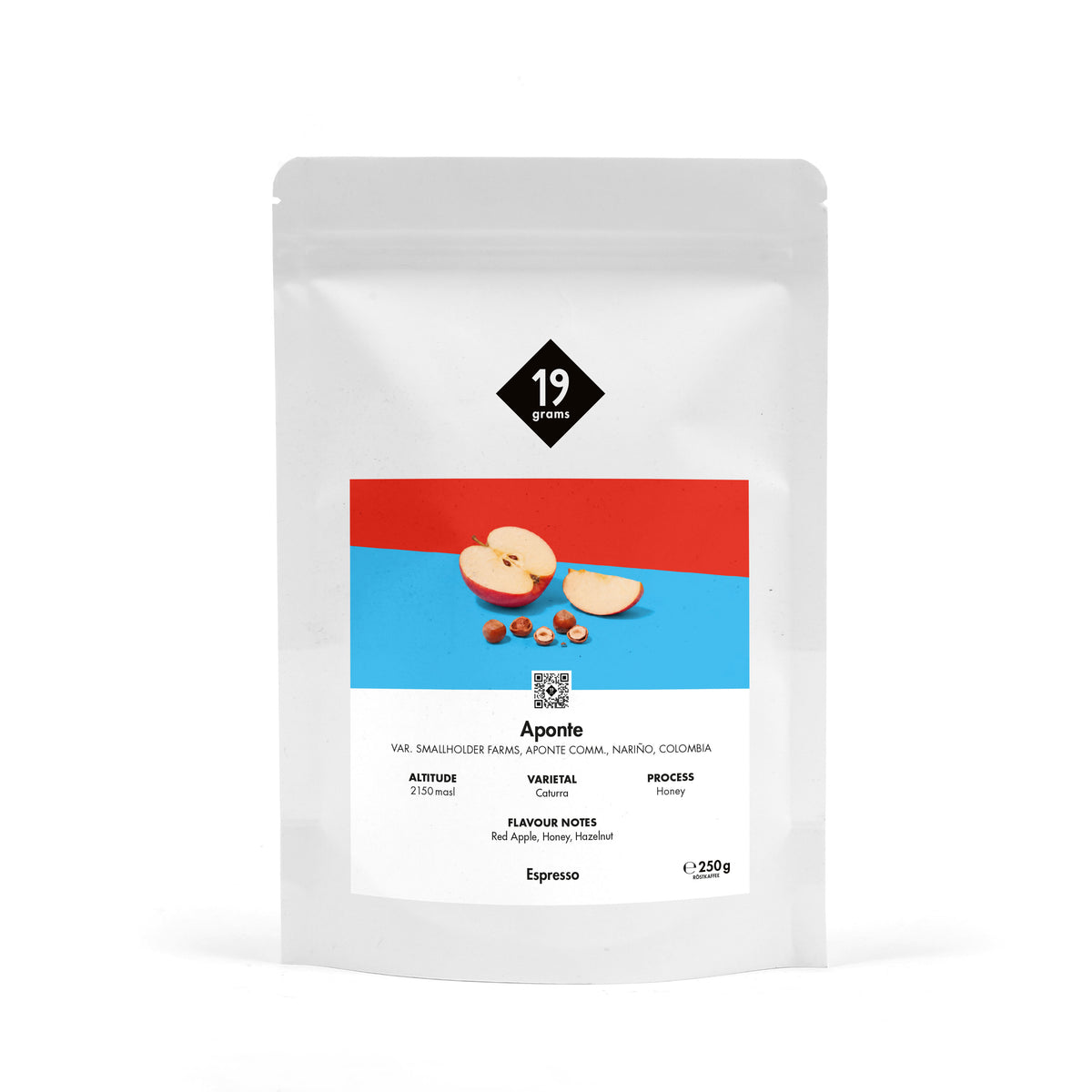19grams Aponte Espresso Kaffeebohnen 250g - Specialty Coffee aus Kolumbien, hochwertig geröstet von 19grims.com Roasters Berlin