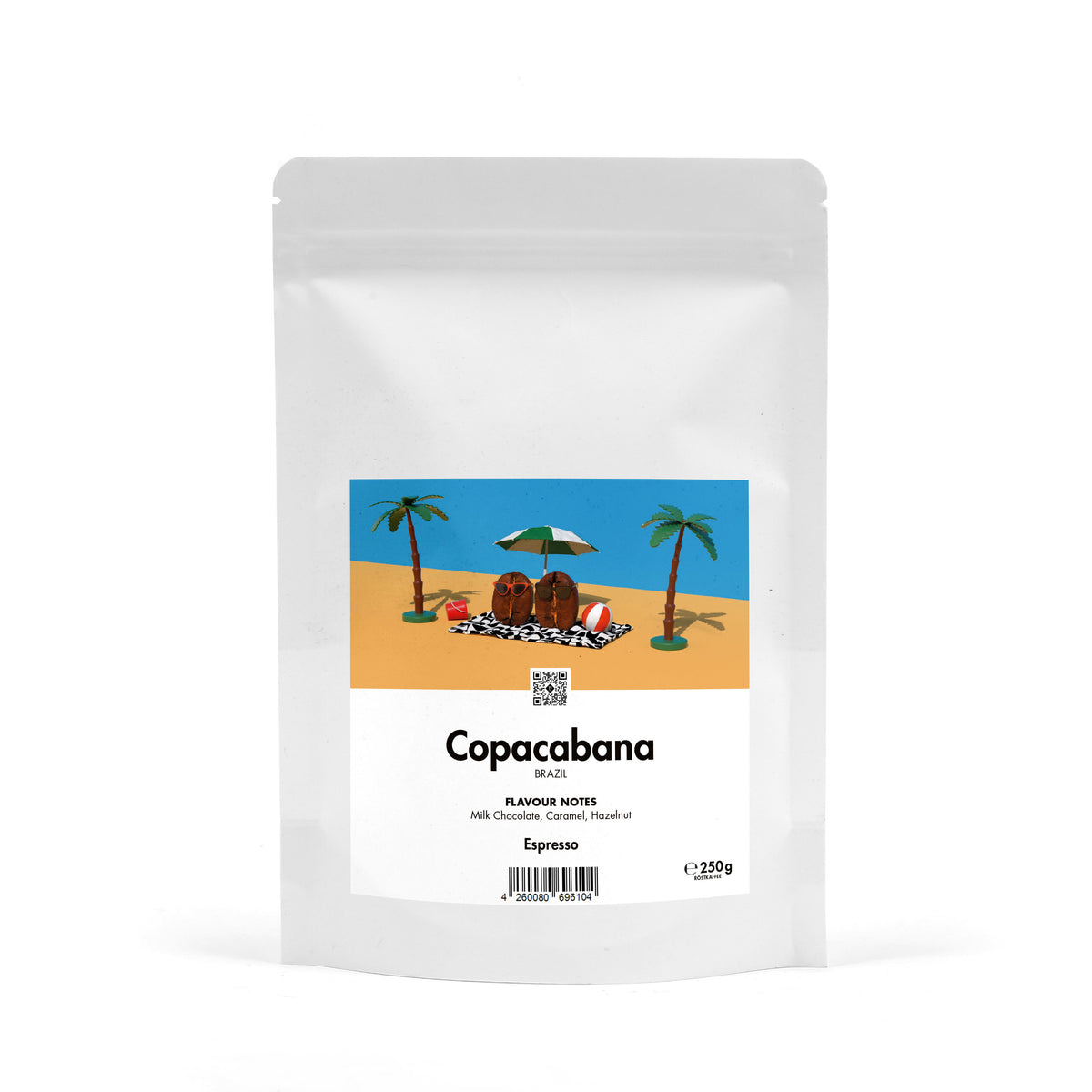 19grams Copacabana Brasilien Espresso 250g Kaffeebeutel Produktmockup – Milk Chocolate Caramel Hazelnut, Specialty Coffee Espresso Rösterei Berlin kaufen