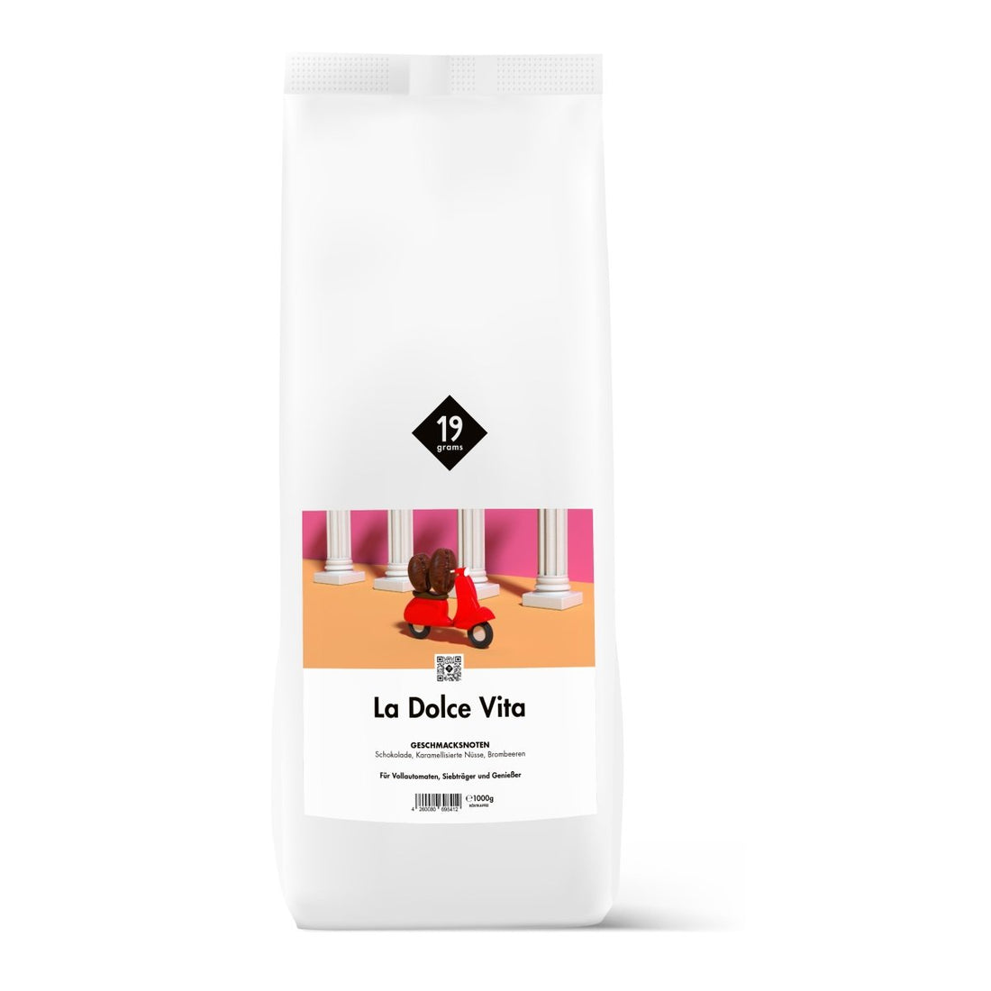 19grams Dolce Vita Kaffeebeutel 1kg – Italienisch inspirierter Espresso-Blend Specialty Coffee, geröstet von 19grims.com Roasters Berlin