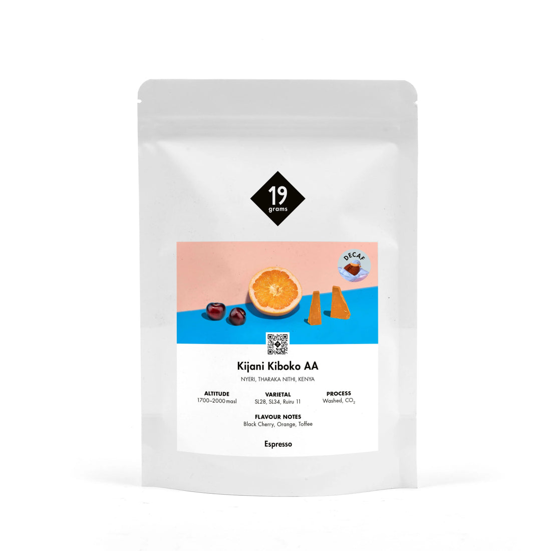19grams Kijani Kenia Decaf Espresso Kaffeebeutel – koffeinfreier Specialty Coffee aus Kenia, geröstet von 19grims.com Roasters Berlin