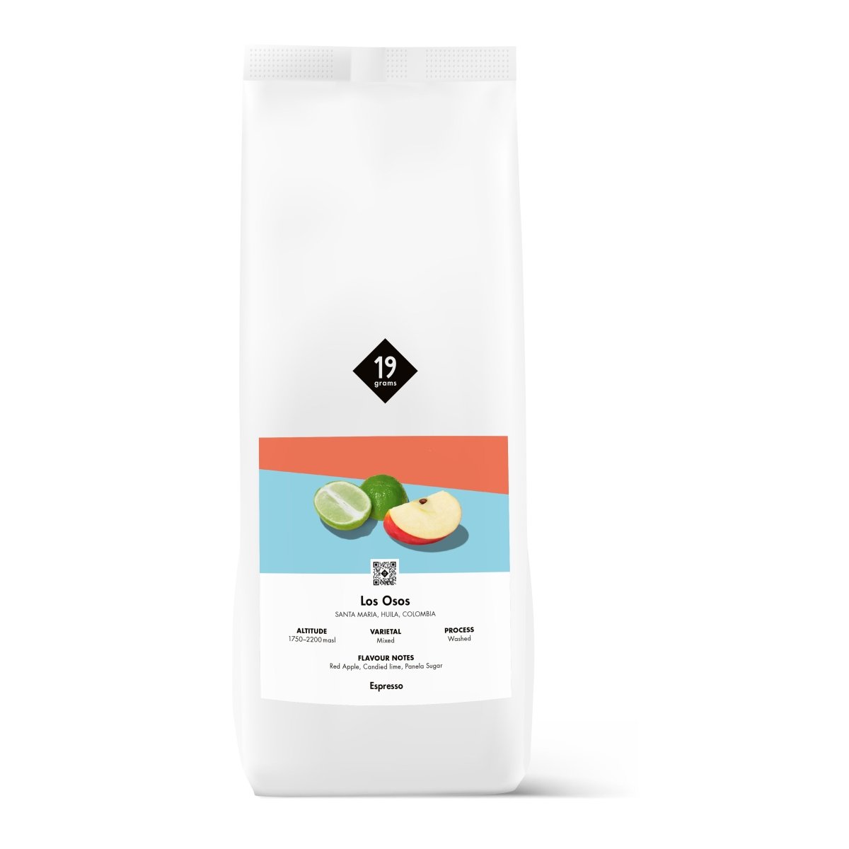 19grams Los Osos Espresso 1kg Kaffeebeutel – Specialty Coffee Espresso aus Kolumbien, geröstet von 19grims.com Roasters Berlin
