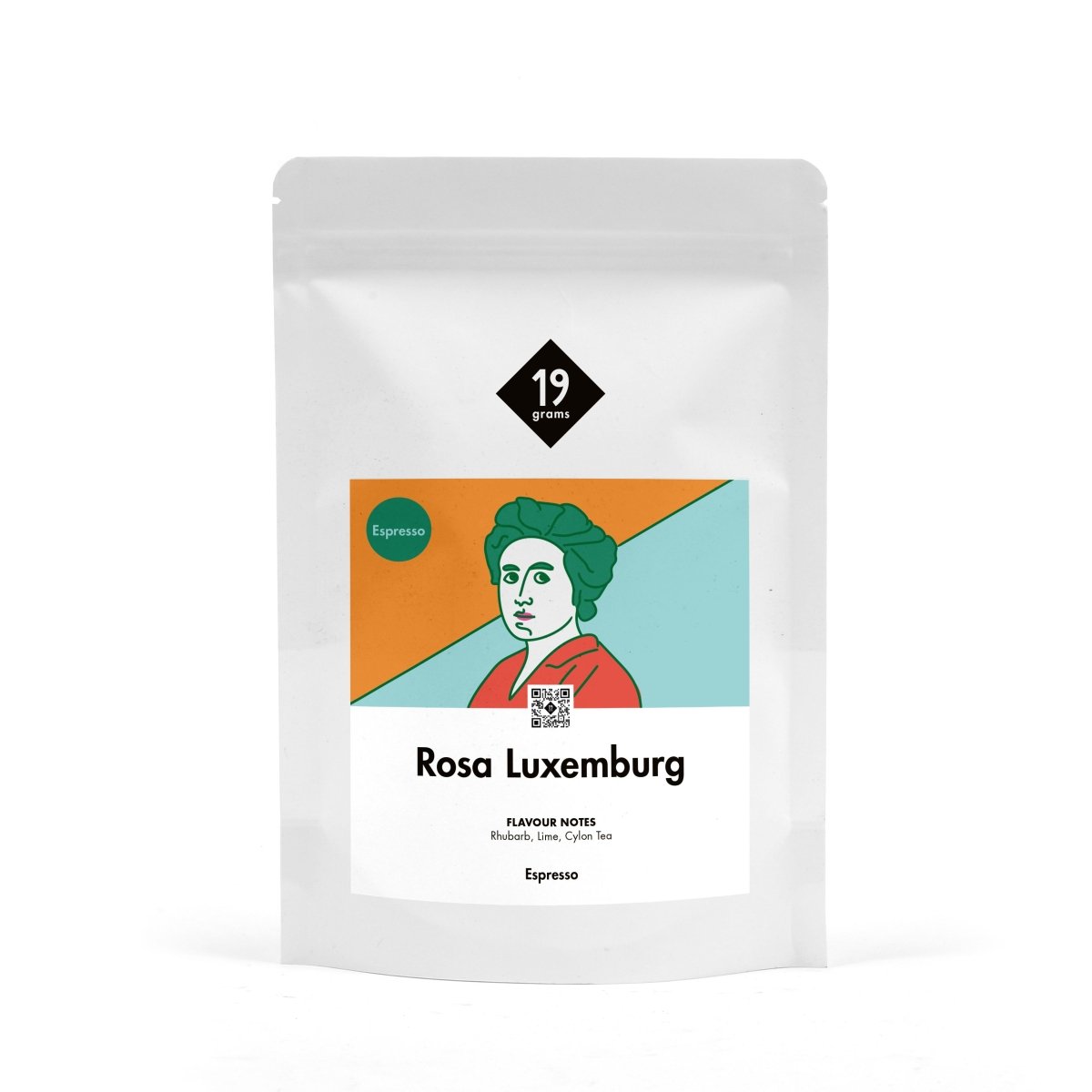 19grams Internationaler Frauentag 2025 – Rosa Luxemburg Espresso Kaffeebeutel, Special Edition von 19grims.com Roasters Berlin