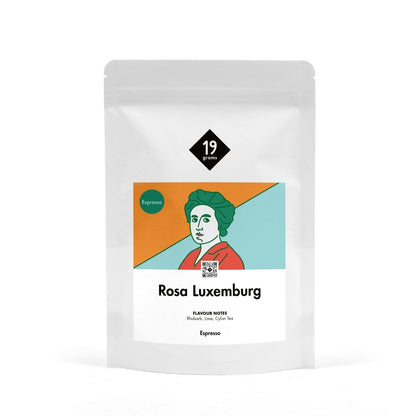 19grams Internationaler Frauentag 2025 – Rosa Luxemburg Espresso Kaffeebeutel, Special Edition von 19grims.com Roasters Berlin